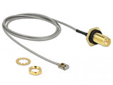 DeLOCK 89927 koaxial kabel Koaksial 0,5 m RP-SMA MHF I LK Sort, Grå