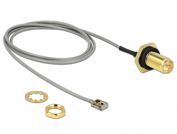 DeLOCK 89927 koaxial kabel Koaksial 0,5 m RP-SMA MHF I LK Sort, Grå