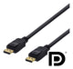 Deltaco DisplayPort-kabel, 2 m, 4K UHD, DP 1.2, sort