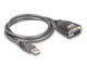 DeLOCK 61400 kabel kønsskifter USB A RS-232 Sort