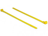 DeLOCK 18759 kabelsamler Udløselig kabelbinder Nylon Gul 100 stk