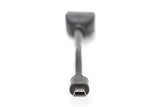 Digitus AK-300310-002-S USB-kabel USB 2.0 0,2 m Mini-USB B USB A Sort