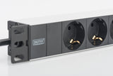 Digitus DN-95411 stikdåse 2 m 3 AC stikkontakt(er) Sort