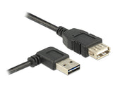 DeLOCK 1m, USB 2.0-A - USB 2.0-A USB-kabel USB A 0,48 Gbit/sek. Sort