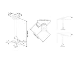 Multibrackets 3149 monteringsbeslag til projektor Loft Hvid