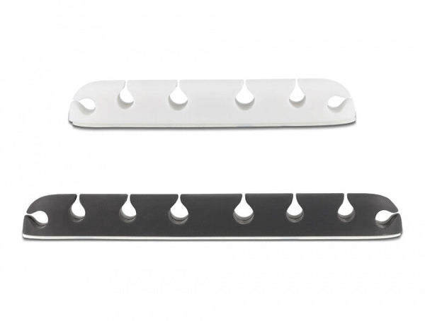 DeLOCK 18402 kabelorganisator Bord/Væg Kabelholder Sort, Hvid 4 stk