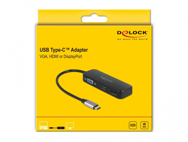 DeLOCK 64156 dockingstation Ledningsført Thunderbolt 3 Sort