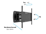Multibrackets 4036 tv-beslag 165,1 cm (65") Sort
