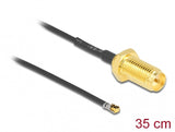 DeLOCK 12658 koaxial kabel 0,35 m RP-SMA MHF 4L LK Sort