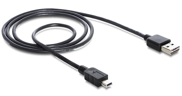 DeLOCK 3m USB 2.0 A - mini USB m/m USB-kabel USB A Mini-USB B 0,48 Gbit/sek. Sort