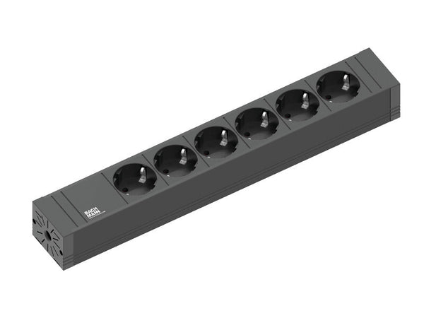 Bachmann 420.0018 stikdåse 2 m 6 AC stikkontakt(er) Indendørs Sort