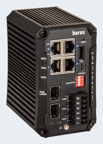 Barox LT-LPITE-402GBTME netværksswitch Ikke administreret Gigabit Ethernet (10/100/1000) Strøm over Ethernet (PoE) Sort