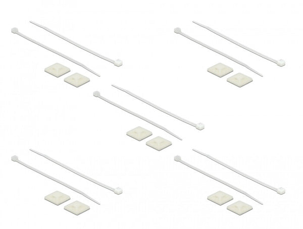 DeLOCK 18677 kabelbinderbeslag Hvid Nylon 10 stk