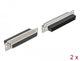 DeLOCK 66722 kabelsamler D-Sub 37 pin Sort, Sølv