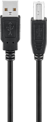 Goobay 68900 USB-kabel USB 2.0 1,8 m USB A USB B 0,48 Gbit/sek. Sort