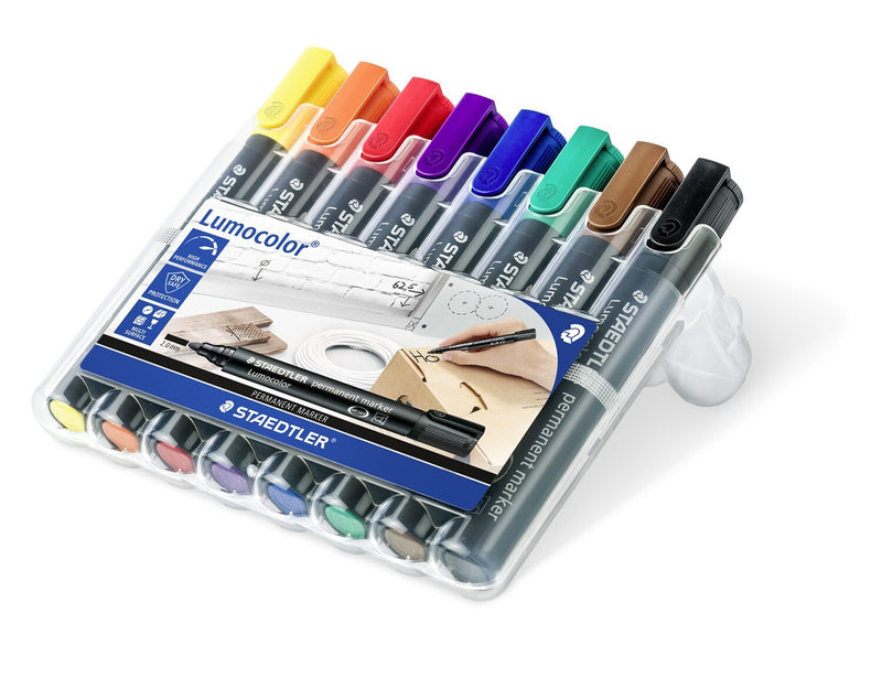 Staedtler 352 WP8 speedmarker Sort, Blå, Brun, Grøn, Orange, Rød, Violet, Gul 8 stk