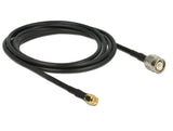 DeLOCK 89506 koaxial kabel CFD200 2,5 m TNC SMA Sort