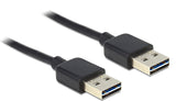 DeLOCK 3m USB 2.0 A USB-kabel USB A Sort