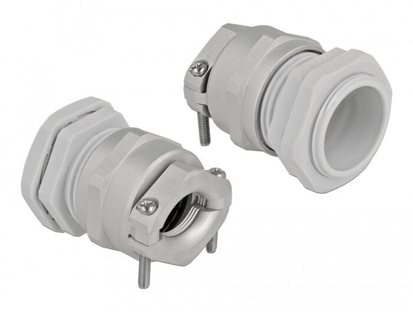 DeLOCK 60362 kabelforskruning Grå Metal, Plast 1 stk