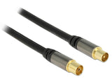 DeLOCK 88924 koaxial kabel RG-6/U 3 m IEC Sort