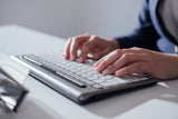 BakkerElkhuizen S-board 840 tastatur Kontor USB QWERTY UK engelsk Lys grå, Hvid