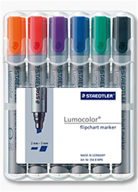 Staedtler 356 B WP6 speedmarker 6 stk Blå, Grøn, Orange, Rød, Violet