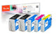Peach PI200-631 blækpatron 5 stk Sort, Blå, Magenta, Gul