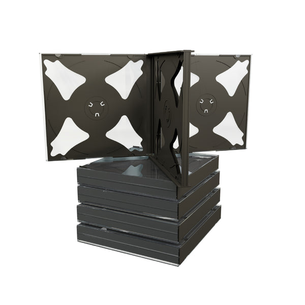 MediaRange BOX34-4 optisk disk etui Smykkeboks 4 diske Sort