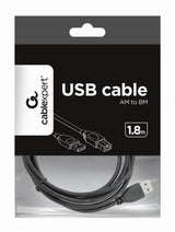 Gembird CCP-USB2-AMBM-6 USB-kabel 1,82 m USB A USB B Sort