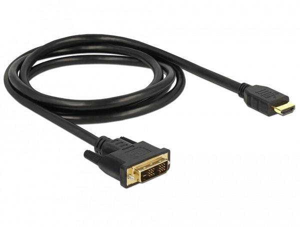 DeLOCK 85583 videokabel adapter 1,5 m DVI-D HDMI Type A (Standard) Sort