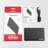 Axagon EE25-SL drevkabinet HDD/SSD kabinet Sort 2.5"
