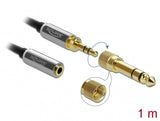 DeLOCK 85780 lydkabel 1 m 3.5mm Sort, Grå
