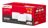 Mercusys Halo H80X (3-pack) Dual-band (2,4 GHz / 5 GHz) Wi-Fi 6 (802.11ax) Hvid Intern