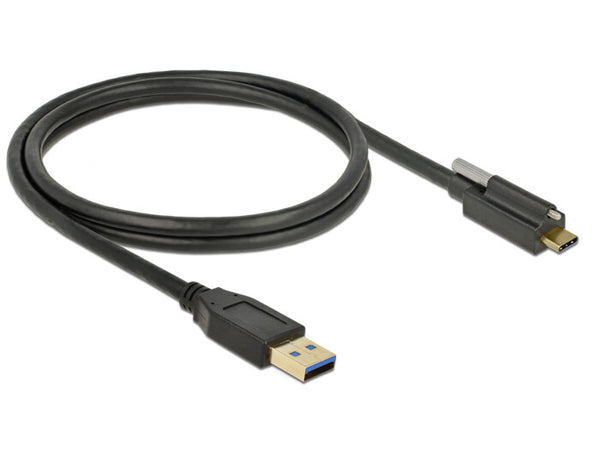 DeLOCK 83717 USB-kabel USB 3.2 Gen 2 (3.1 Gen 2) 1 m USB A USB C 10 Gbit/sek. Sort
