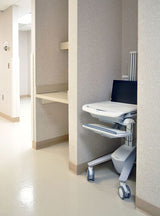 Ergotron StyleView EMR Laptop Cart, SV40 Aluminium, Grå, Hvid Multimedie kurv