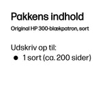 HP Original 300-blækpatron, sort