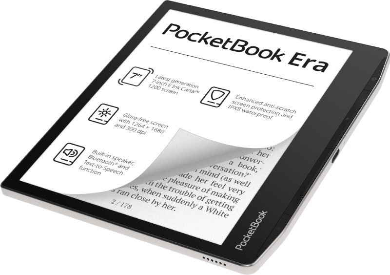 PocketBook 700 Era Silver e-bog-læser Berøringsskærm 16 GB Sort, Sølv