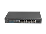 Lanberg RSFE-16P-2C-150 netværksswitch Ikke administreret Gigabit Ethernet (10/100/1000) Strøm over Ethernet (PoE) 1U Sort
