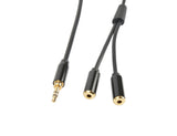 Prokord AUDIO-0008 lydkabel 0,5 m 3.5mm 2 x 3.5mm Sort