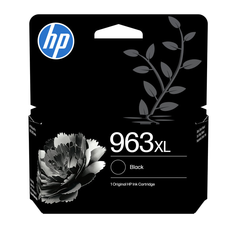 HP 963XL Original Ink-blækpatron med høj kapacitet, sort