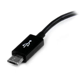 StarTech.com UUSBOTG USB-kabel USB 2.0 0,127 m Micro-USB B USB A 0,48 Gbit/sek. Sort