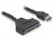 DeLOCK SATA cable, 0.5m SATA-kabel 0,5 m eSATAp Sort