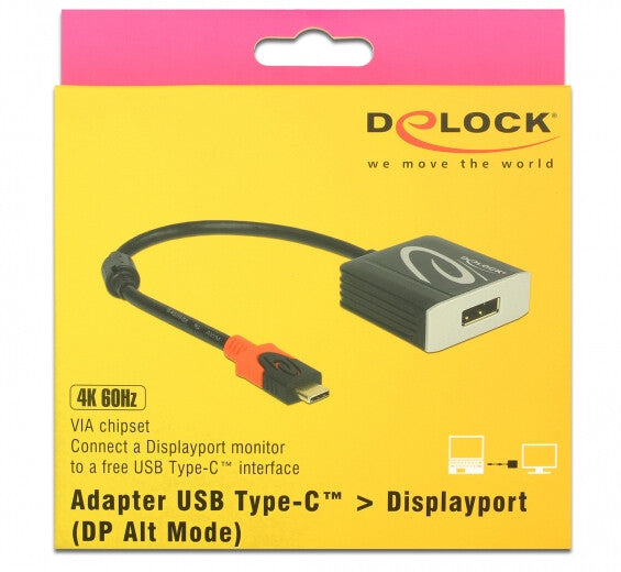DeLOCK 63312 USB grafisk adapter 4096 x 2160 pixel Sort