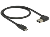 DeLOCK 0.5m, USB2.0-A/USB2.0 Micro-B USB-kabel 0,5 m USB A Micro-USB B 0,48 Gbit/sek. Sort