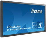 iiyama ProLite TH4265MIS-B1AG computerskærm 106,7 cm (42") 1920 x 1080 pixel Fuld HD LED Berøringsskærm Sort