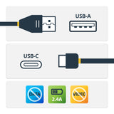 StarTech.com USBSCHAC1M USB-kabel USB 2.0 1 m USB A USB C 0,48 Gbit/sek. Sort