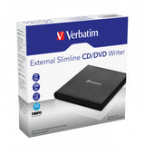 Verbatim External Slimline CD/DVD Writer optisk diskdrev DVD±RW Sort