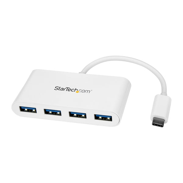StarTech.com HB30C4ABW interface hub USB 3.2 Gen 1 (3.1 Gen 1) Type-C 5000 Mbit/s Hvid