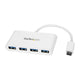 StarTech.com HB30C4ABW interface hub USB 3.2 Gen 1 (3.1 Gen 1) Type-C 5000 Mbit/s Hvid