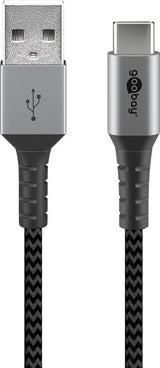 Goobay 49297 USB-kabel USB 2.0 2 m USB C USB A Sort, Grå